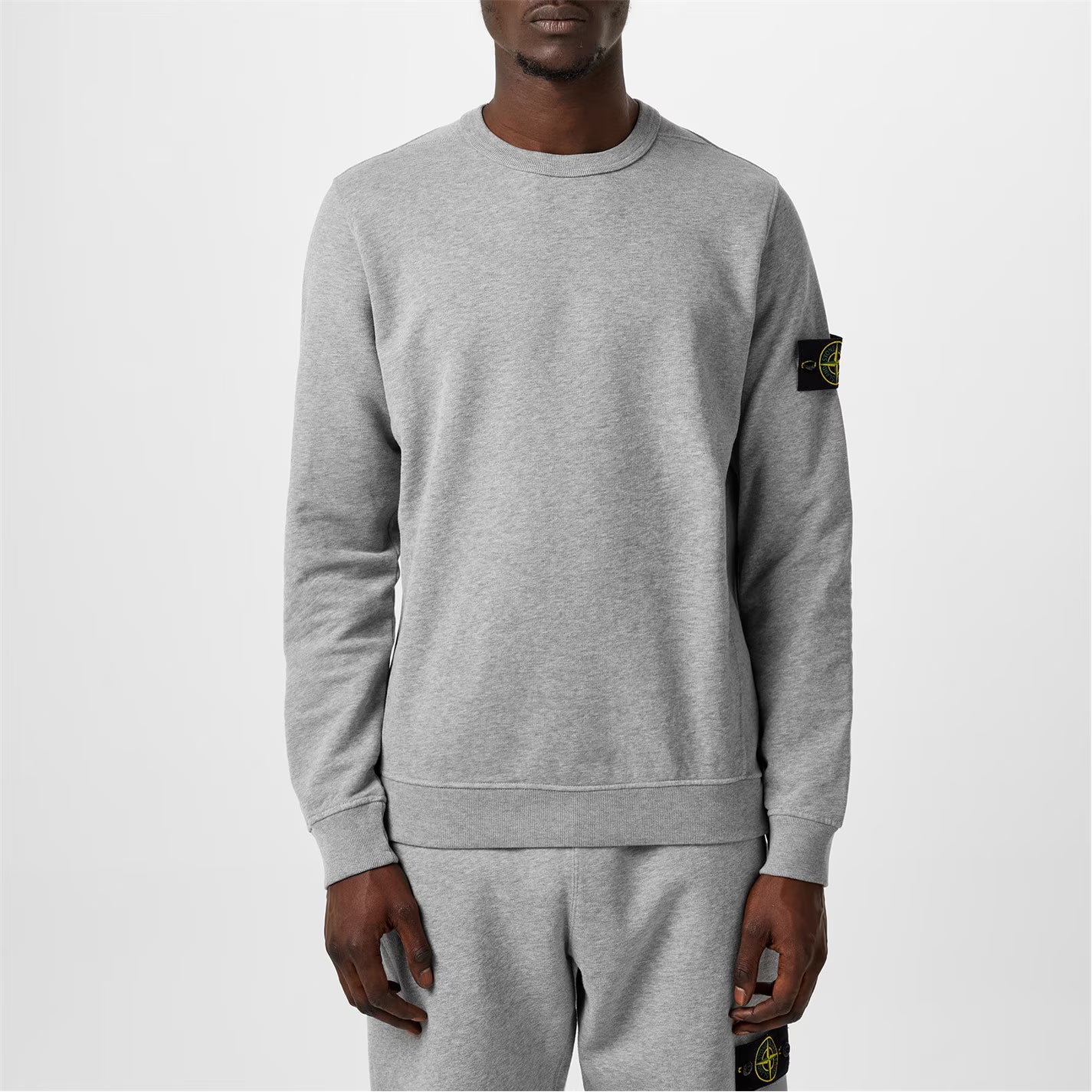 Stone island - Gray crew neck sweatshirt (cotton)