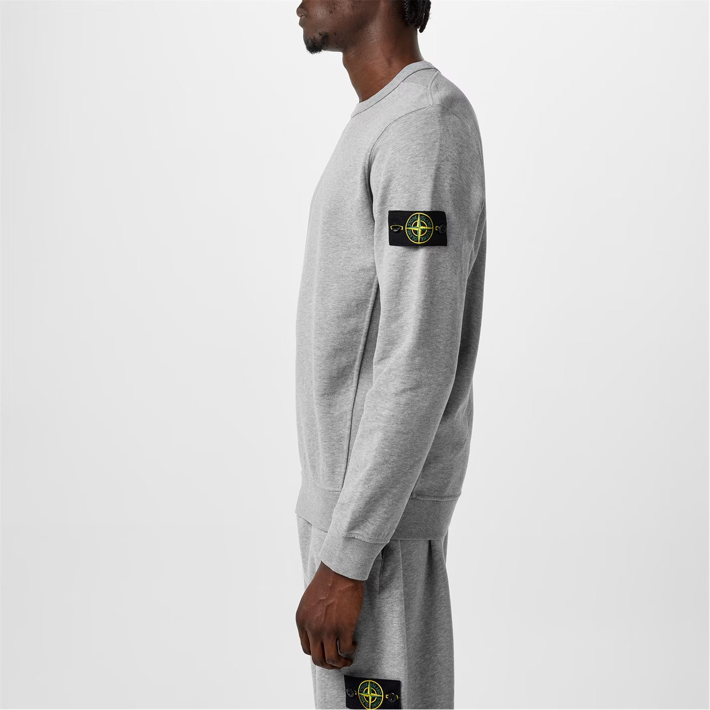 Stone island - Gray crew neck sweatshirt (cotton)