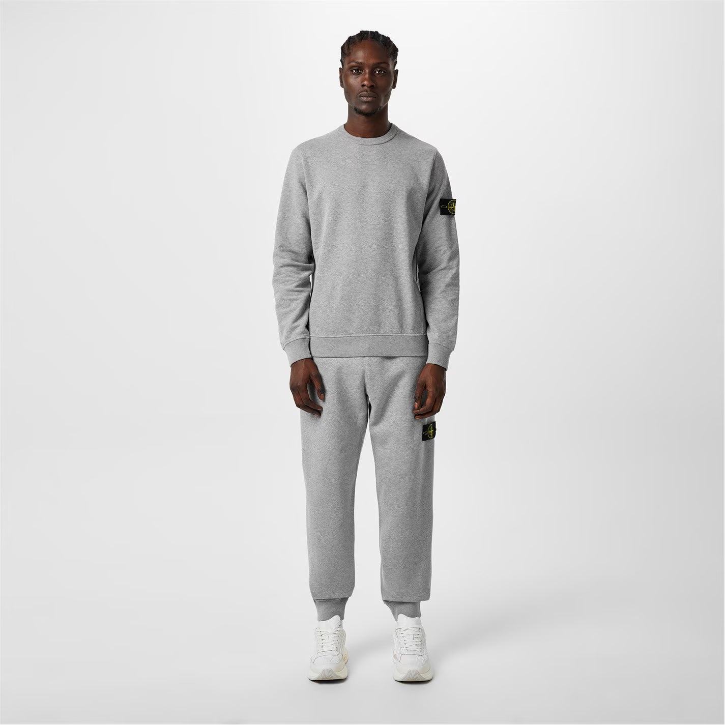 Stone island - Gray crew neck sweatshirt (cotton)