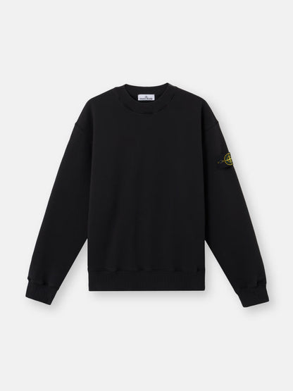 Stone Island - Black crew neck sweatshirt cotton